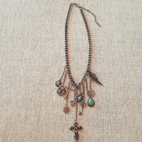 Jewelry - Buckle silver Turquoise Cross Necklace